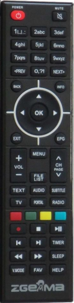 Replacement remote control for Zgemma H9S-SE