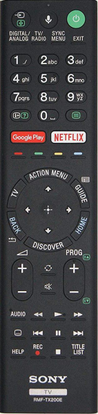 Erstatnings-fjernbetjening til  Sony RMF-TX300A