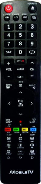 Replacement remote control for Visual Innovation ALCD15DVD1