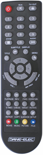 Replacement remote control for Dane-elec SO-EASY HDMI