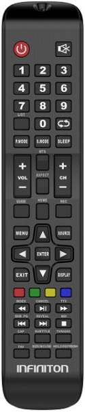 Replacement remote control for Vivax TV40LE113T2S2SM