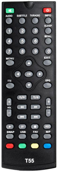 Replacement remote control for World Vision T55
