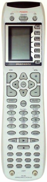 Replacement remote control for Marantz SR8400