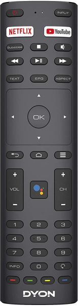 Replacement remote control for Polaroid TVSAND32HDPR01