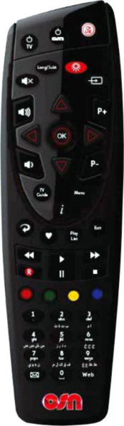 Replacement remote control for Osn PACE TDS865COS(VER.2)
