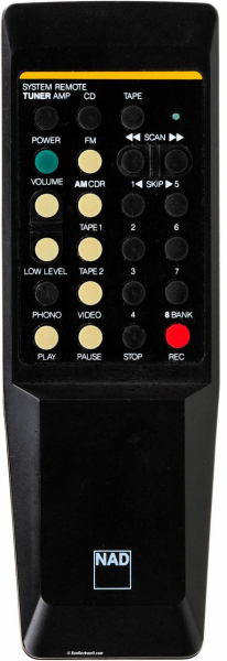 Replacement remote control for Nad 7100