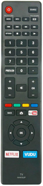 Replacement remote control for Sanyo FW50C36F