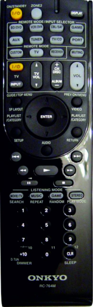 Replacement remote control for Onkyo TX-SR507