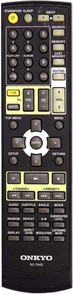Replacement remote control for Onkyo RC-704S