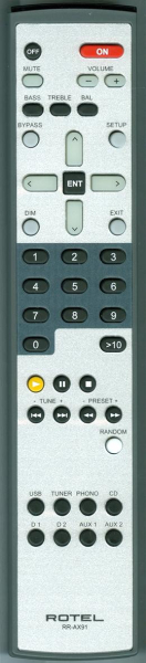 Replacement remote control for Rotel RA-12