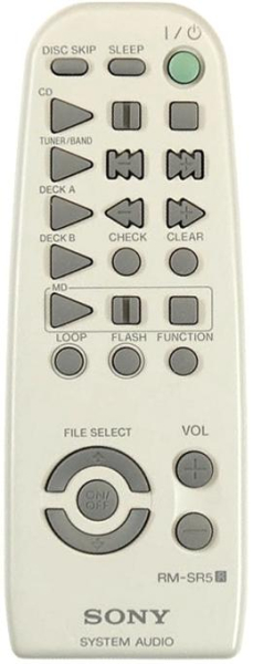 Replacement remote control for Sony RM-SR5