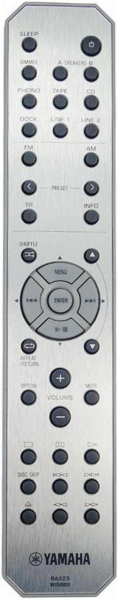 Replacement remote control for Yamaha RAX23