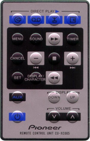 Replacement remote for Pioneer AXD7170, CU-XC005, NS-5, XC-L5, SL5V-S