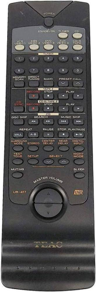 Replacement remote control for Teac/teak AG-D9260