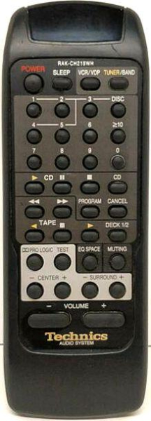 Replacement remote control for Technics SA-EH600
