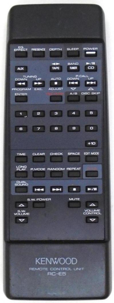 Replacement remote control for Kenwood A-E5L