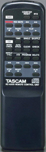 Replacement remote control for Tascam RC-A500