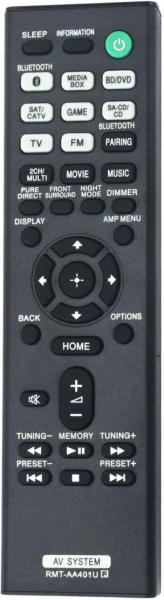 Replacement remote control for Sony STR-DH790
