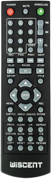 Replacement remote control for WISCENT WST977