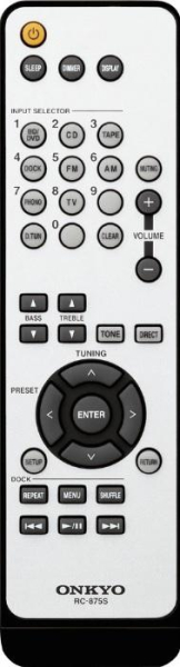 Replacement remote control for Onkyo RC875S