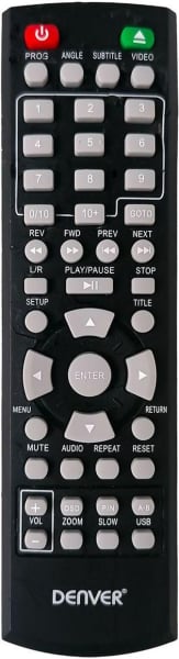 Replacement remote control for Denver DVH-7787