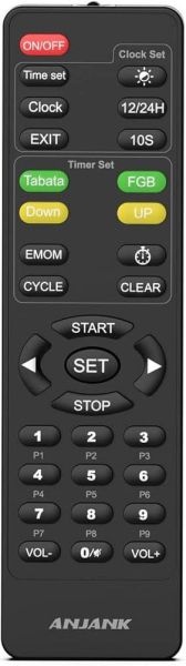 Replacement remote control for ANJANK GYM-TIMER