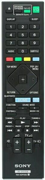 Replacement remote control for Sony BDV-N7100W