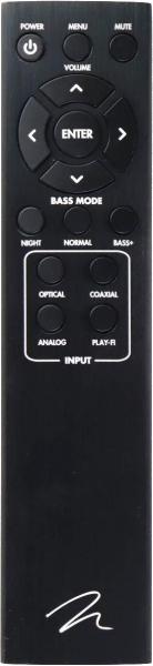 Replacement remote control for MARTIN LOGAN CRESCENDO