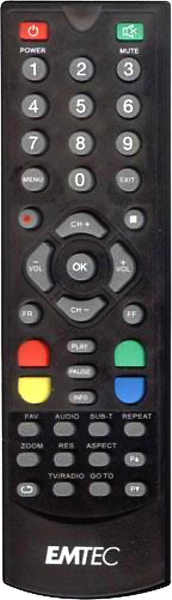 Replacement remote control for Emtec 1080C