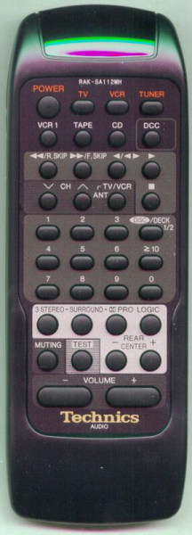 Replacement remote for Technics RS-TR170 RS-TR373 RS-TR474 SA-GX470 SA-GX470P-K