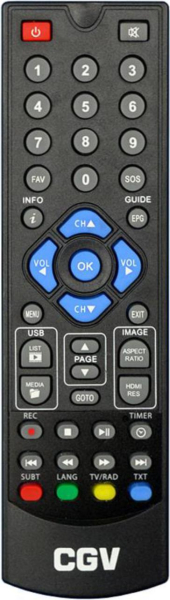 Replacement remote control for Cgv 1T-2