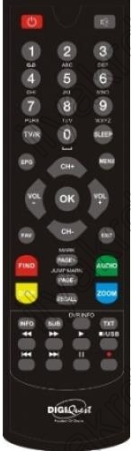 Replacement remote control for Digiquest 8100CA HD-PVR
