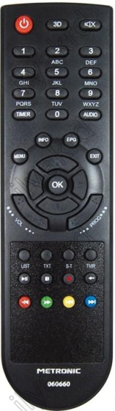 Replacement remote control for Metronic TNT SAT HD