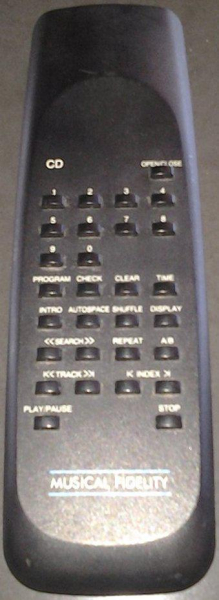Replacement remote control for Musical Fidelity X-RAY