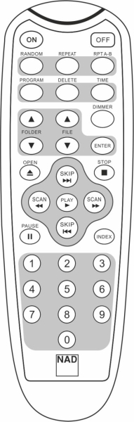 Replacement remote control for Nad C516BEE