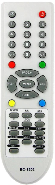 Replacement remote control for Akira BC-1202