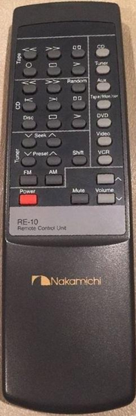 Replacement remote for Nakamichi RE10, RE35D1