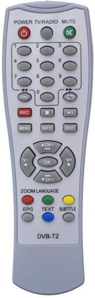 Replacement remote control for World Vision T43