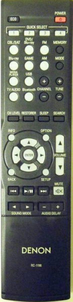 Replacement remote control for Denon RC-1196