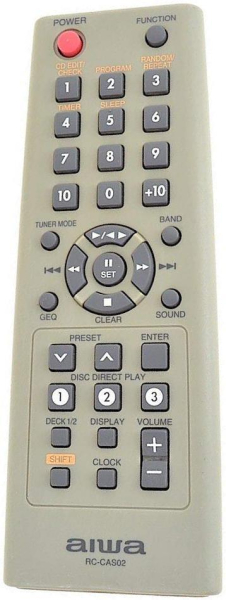 Replacement remote control for Aiwa NSX-TR99