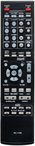 Replacement remote control for Denon AVR-1311