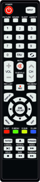 Replacement remote control for Kogan KALED46XX1WB