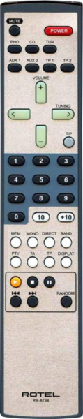 Replacement remote control for Rotel RA-06