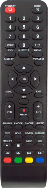 Replacement remote control for Polaroid TQL55UHDPR004(V.2)