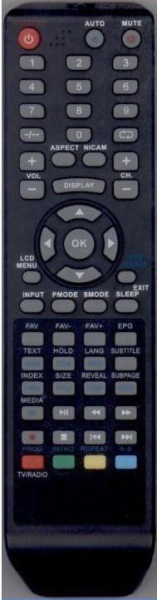 Replacement remote control for Shivaki STV-22LED4