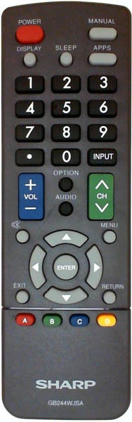 Replacement remote control for Sharp PN-UH601