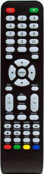 Replacement remote control for Dicra TVLED245FHD