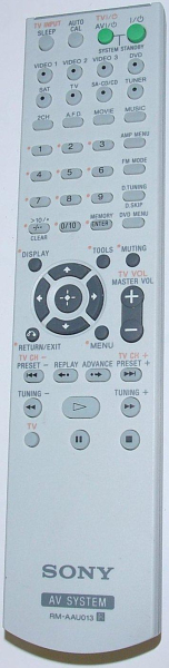 Replacement remote control for Sony STR-DG510
