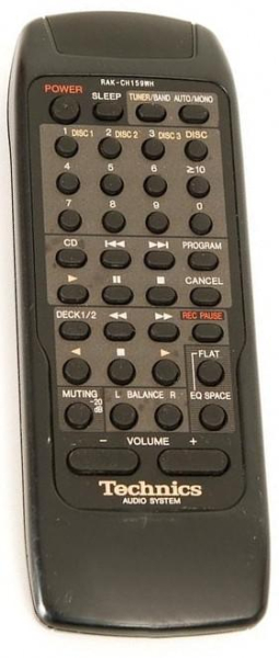 Replacement remote control for Technics RAK-CH121WH