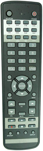 Replacement remote for Viewsonic UBRC120, N3751W, VS11405, N3752W